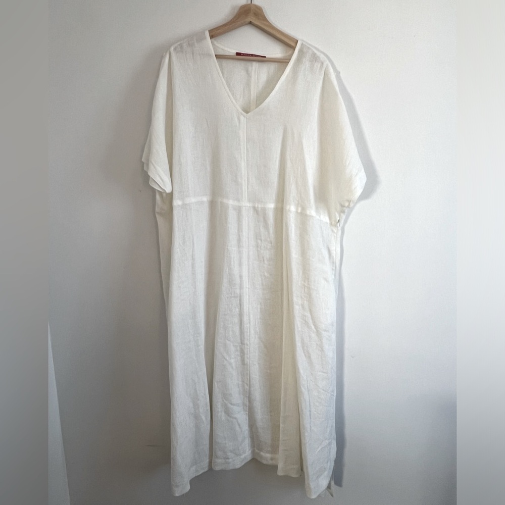 Marina Rinaldi Resort Linen Button sleeve dress